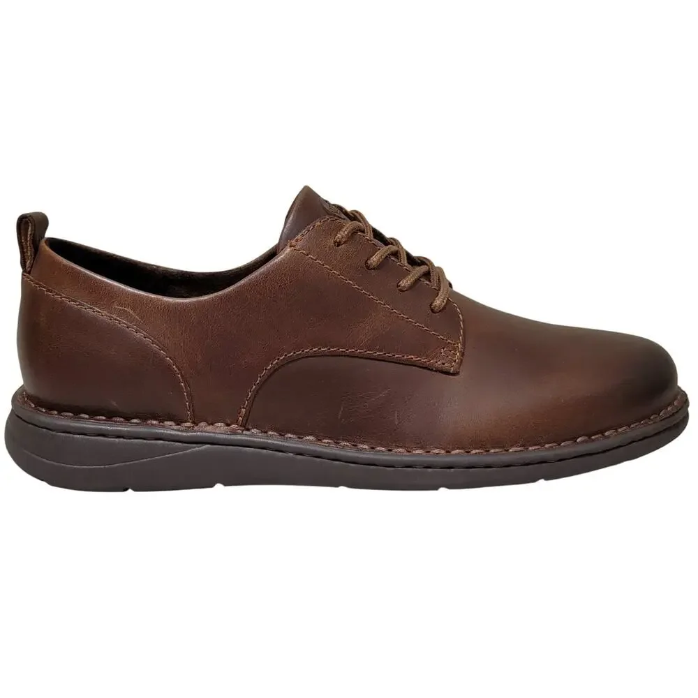 Born Men Todd Plain Toe Casual Derby Oxfords Size US 9M Dark Brown Leather